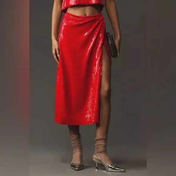 Le Superbe Jolie Sequin Midi Skirt NWT - Picture 2 of 11